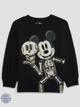 GAP - Boys Mickey Mouse Print Crew Neck Sweatshirt