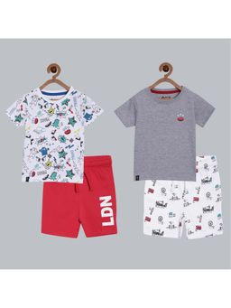 3PIN - Infant Cotton Printed T-Shirt & Shorts (Pack of 2)