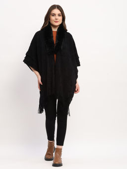 Global Republic - Women Black Acrylic Solid Capes