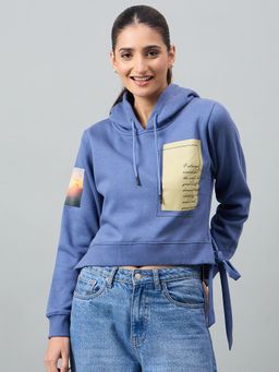 Duke - Women Full Sleeve Blue Hoodie