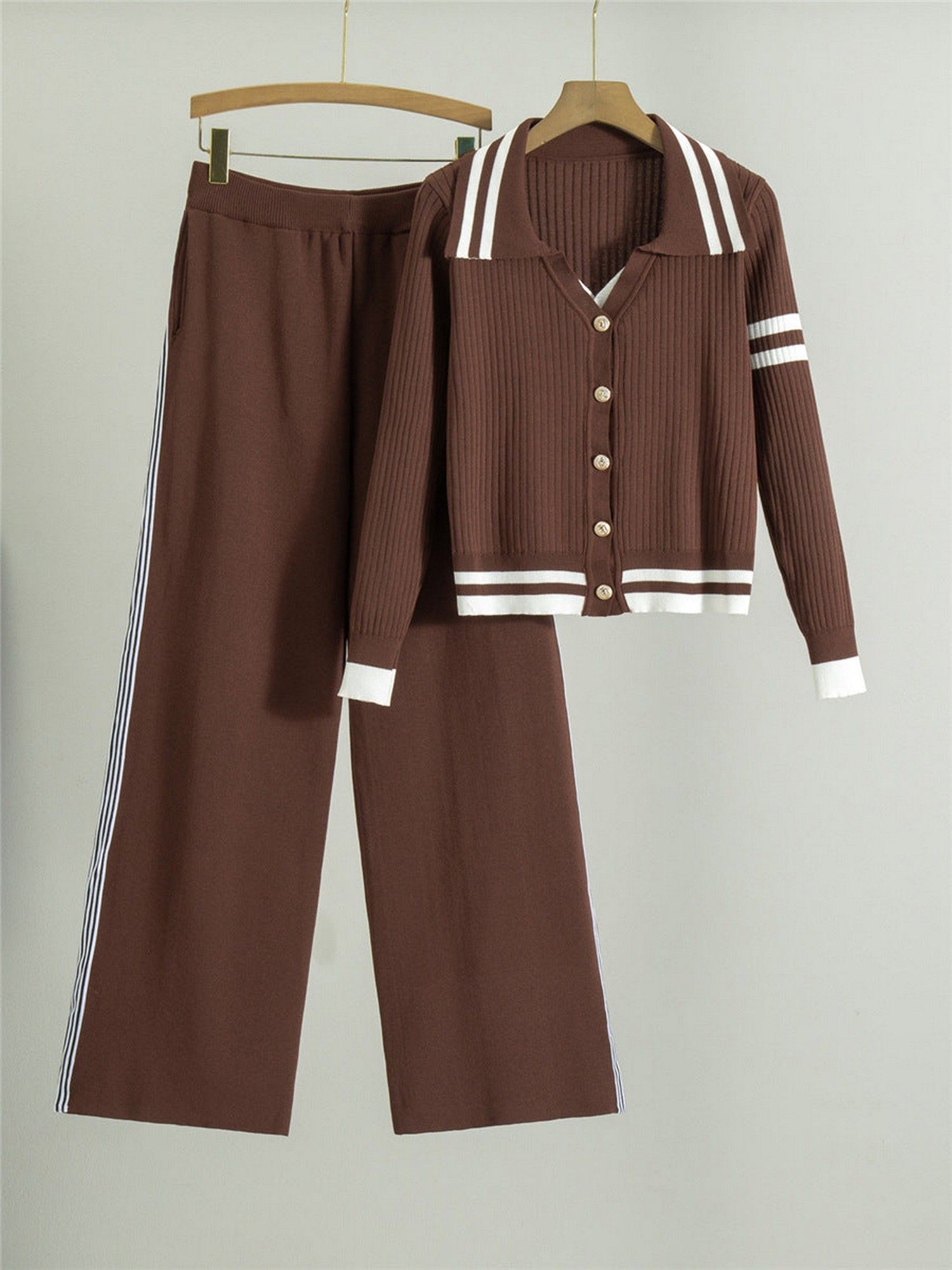 Amalia Luxe Winter Brown Co-Ord Set-image-15