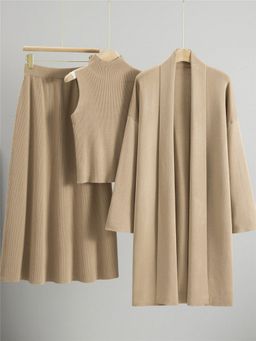 MISS MOSA BY AKANKSHA - Casia Luxe Brown Co-Ord Set