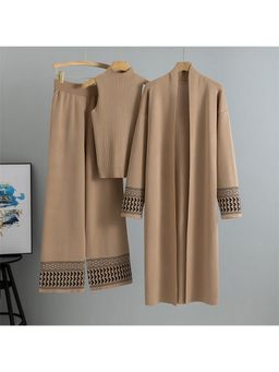 MISS MOSA BY AKANKSHA - Esra Luxe Winter Brown and Cape Co-Ord Set