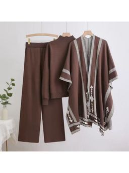 MISS MOSA BY AKANKSHA - Melvin Luxe Winter Brown Co-Ord Set