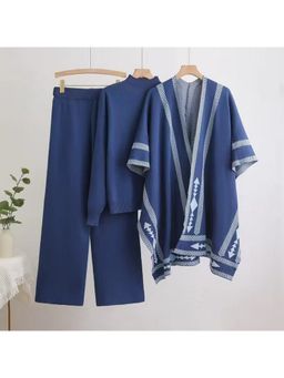 MISS MOSA BY AKANKSHA - Melvin Luxe Winter Blue Co-Ord Set