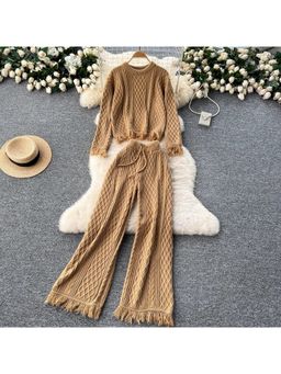 MISS MOSA BY AKANKSHA - Marcella Luxe Winter Brown Co-Ord Set