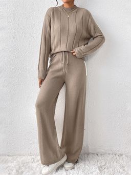 MISS MOSA BY AKANKSHA - Valerio Woolen Beige Co-Ord Set