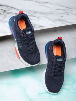 ABROS - Navy and Orange Boys Shoe