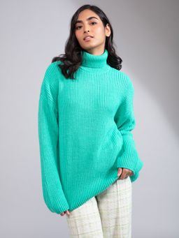 Twenty Dresses by Nykaa Fashion - Green A Fall Favorite Sweater Top