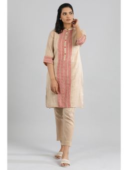 Aurelia - Pink Geometric Kurta And Bottom (Set of 2)