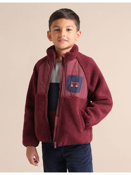 U.S. POLO ASSN. - Kids Solid Red Full Sleeves Jacket