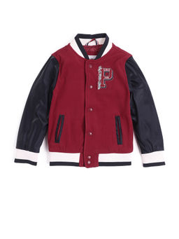 U.S. POLO ASSN. - Kids Colorblock Red Full Sleeves Jacket