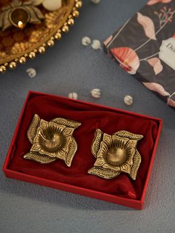 DecorTwist - Swastik Diya Set of 2 With Gift Box