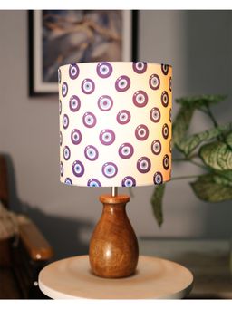 Homesake - Dovel Table Lamp Wood Turkish Evil Eye