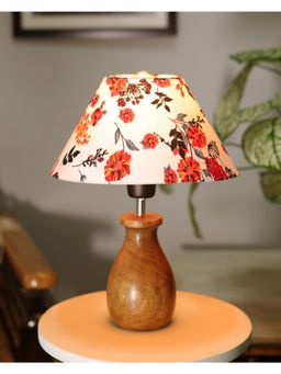 Homesake - Dovel Table Lamp Wood Cone Marigold Shade