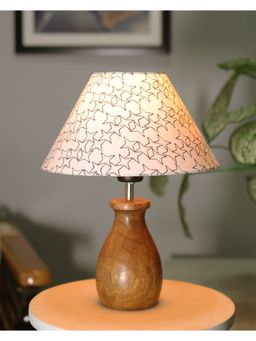 Homesake - Dovel Table Lamp Wood Cone Star Shade