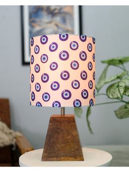 Homesake - Pyramid Table Lamp Wood Turkish Evil Eye