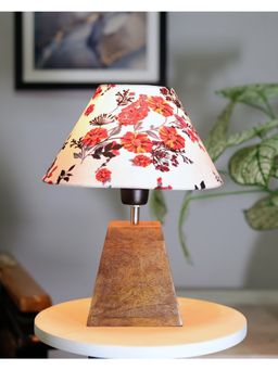Homesake - Pyramid Table Lamp Wood Cone Marigold