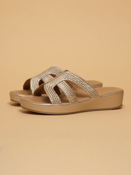 ERIDANI - Ainaa Gold Slip-on Sandals