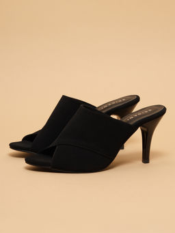 ERIDANI - Women Illiana Black Peep Toe Stilettos