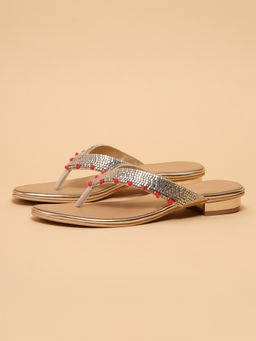 ERIDANI - Women Azi Gold Embellished Sandals