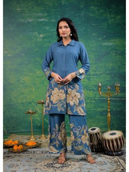 Autumnlane - Blue Shanti Horizon Floral Printed Co-Ord Set