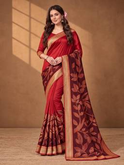 Jaipur Kurti - Women Designer Woven Multi-Color Saree