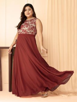 Miss Chase - Red Sleeveless Maxi Dress