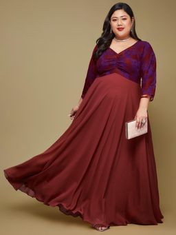 Miss Chase - Red Floral Print Maxi Dress