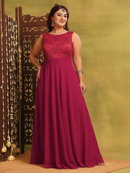 Miss Chase - Pink Floral Print Maxi Dress