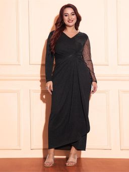 Miss Chase - Black Embellished Maxi Dress