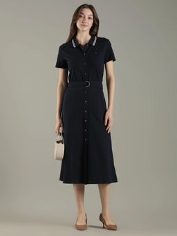 Tommy Hilfiger - Cotton Polo Collar Dress With Belt