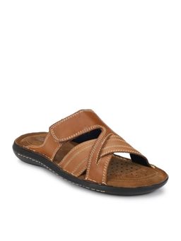 Delize - Men Tan Leather Comfort Sandal