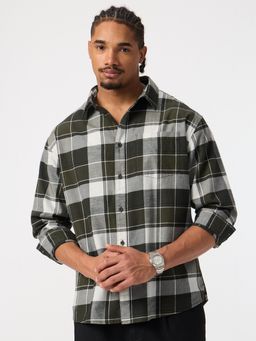 The Souled Store - Plaid Shirt Verdant Men Relaxed Shirt