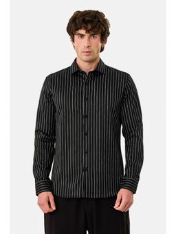 Snitch - Black Stripes Full Sleeves Regular Casual Luxe Shirt