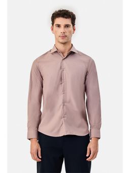 Snitch - Mauve Solid Full Sleeves Regular Casual Shirt