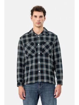 Snitch - Black Plaid Full Sleeves Relaxed Casual Shirt
