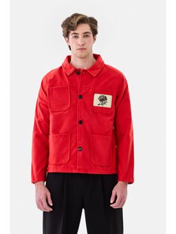 Snitch - Red Solid Full Sleeves Regular Casual Jacket for Men
