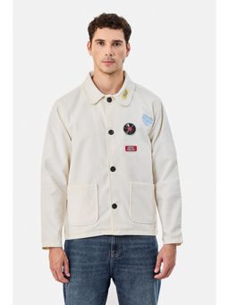 Snitch - Ivory Full Sleeves Regular Casual Jacket for Men