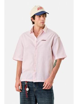 Snitch - Pink Solid Half Sleeves Casual Shirt
