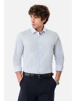 Snitch - Light Blue Checks Full Sleeves Slim Casual Shirt