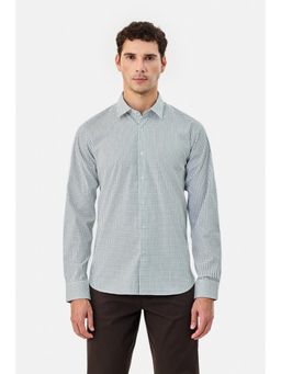 Snitch - Green Checks Full Sleeves Slim Casual Shirt