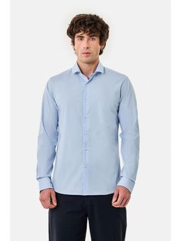 Snitch - Light Blue Micro Check Full Sleeves Casual Shirt