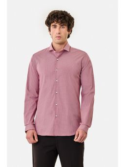 Snitch - Red Micro Check Full Sleeves Casual Shirt