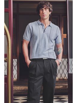 Snitch - Light Blue Stripes Half Sleeves Regular Casual T-shirt