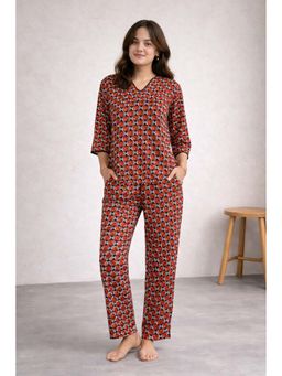 Dear Bed Comfort Clothing - Rust Women Kurti & Pyjama (Set of 2)