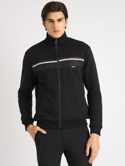 Antony Morato - Men Black Solid High Neck Full Sleeves Jacket