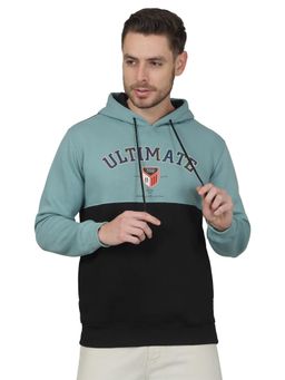 Cantabil - Men Black Hooded Neck Casual Sweatshirt