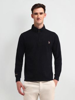 U.S. Polo Assn. Denim Co. - Black Full Sleeves Sweatshirt