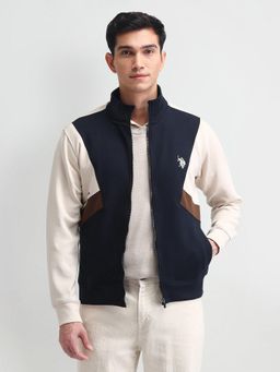 U.S. Polo Assn. Denim Co. - Colorblock White Full Sleeves Jacket